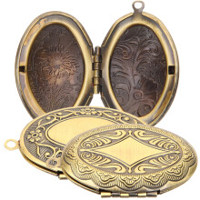 3 Peças Buquê Foto Locket Pingente Compartimento Para Fotos