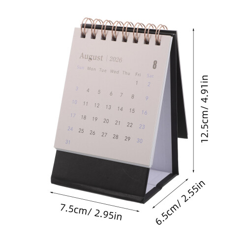 Mini Calendário De 2026 Com Folhas Para Escritório E Casa 2