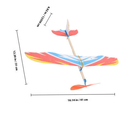 3Pcs DIY Avião Borracha Brinquedo Educativo 1