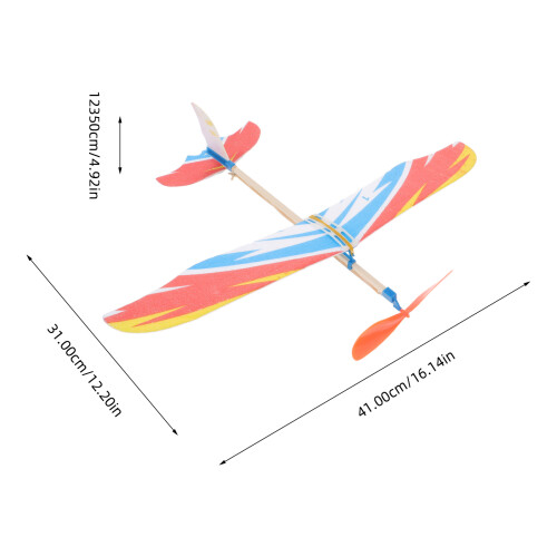 3Pcs DIY Avião Borracha Brinquedo Educativo 2