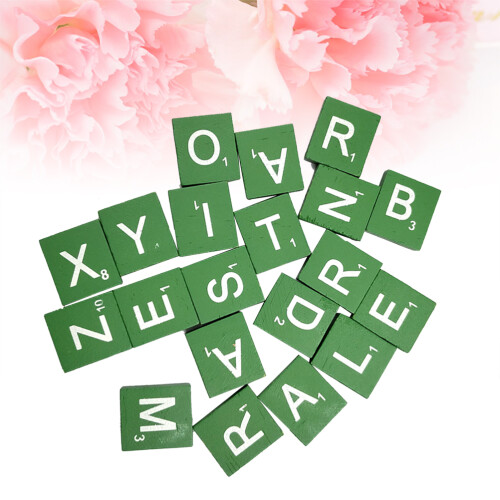100 Pcs Lâminas Verde Alfabeto Inglês -Cabeça Bebê 1