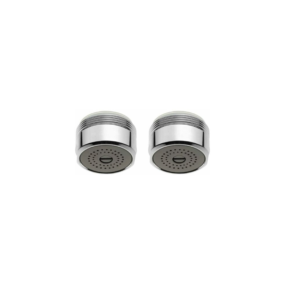 Dual Threaded Male Female Adapter, Water Saver Cyclone Aerated Stream For Faucets And Shower Nozzles, Watersense High-Efficiency Certified 2 Pcs 9061222304797