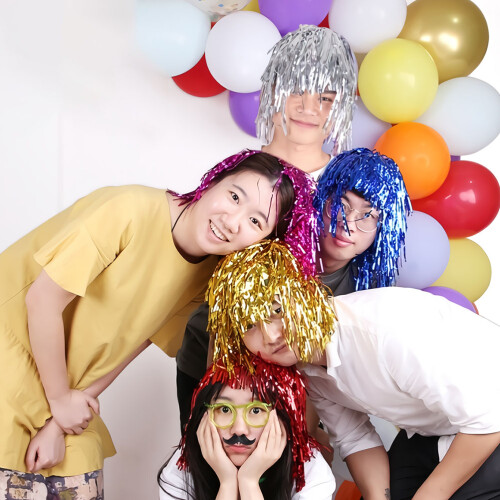 4St Tinsel Hårperuker Cosplay Unisex För Fester 2