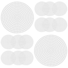 30 Sztuk Ręczna Okrągła Plastikowa Siatka Do Haftu 3D 7,7 Cm Biały