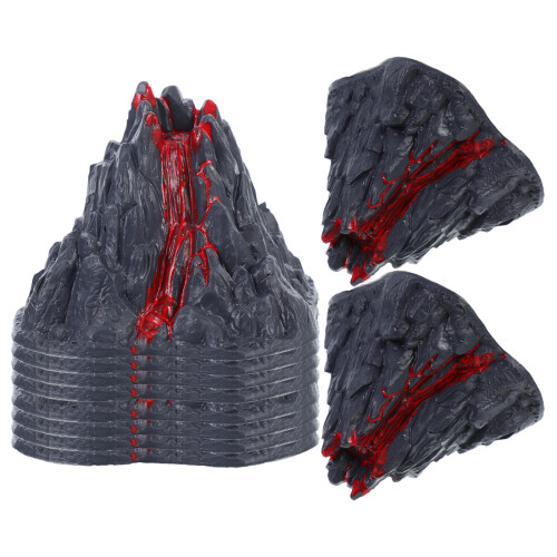 10Pcs Simulation Volcano Toy Model Landscape Adornment