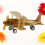 Brinquedo De Madeira Avião Crianças Artesanato 5