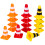 15 Mini Cones De Tráfego Para Cenários Miniatura 1