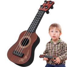 Crianças Ukulele Plástico Instrumento Musical Brinquedo Educativo