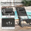 SoBuy Ξαπλώστρα Κήπου Μαύρη 150x63x87cm 5