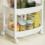 SoBuy White 3-Tier Plastic Trolley on Wheels 5