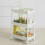 SoBuy White 3-Tier Plastic Trolley on Wheels 9