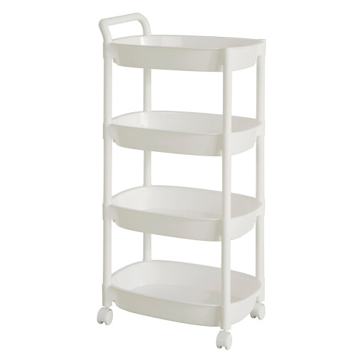 SoBuy White 4-Tier Plastic Serving Trolley