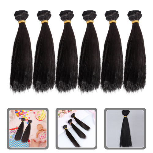 6 Unidades Perucas Para Bonecas, Extensões De Cabelo 1