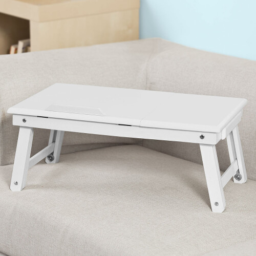 SoBuy Table de lit pliable pour PC portable, double plateau 1