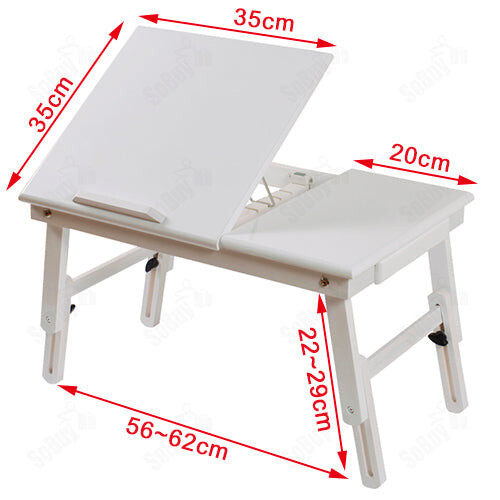 SoBuy Table de lit pliable pour PC portable, double plateau 2