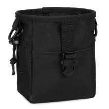 Magazine Dump Drop Pouch, MOLLE Compatible, Tactical Airsoft Magazine Holder, Hunting Waist Pack, Black BK