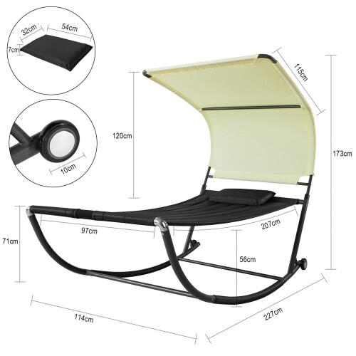 SoBuy Hammock OGS44-SCH, 200 kg, 227x114 cm 2