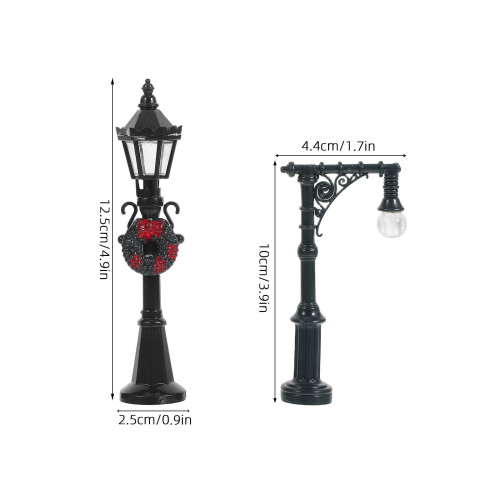 12 Unidades Mini Lâmpadas De Rua Para Casas De E Decoração 1