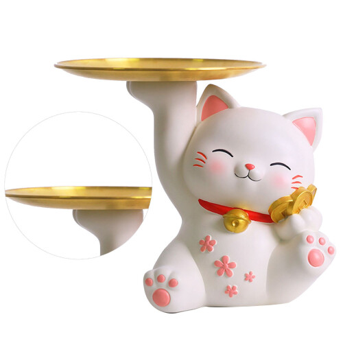 Δέντρο για κούπες Lucky Resin Fortune Cat με γάντζους, οικολογική ξύλινη βάση στεγνώματος 1