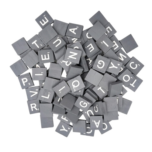 100 Grijs Chips 26 Letters Geletterdheid