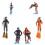 4Pcs PVC-simulerad Dykare- , Mini Sandbords-scen Figur 4