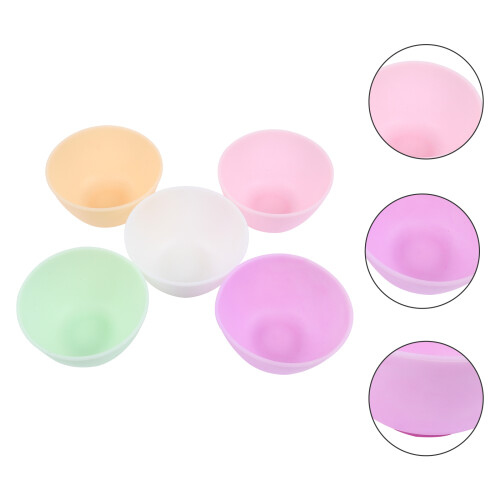 5 Unidades De Tigelas De Silicone Para Misturar E Servir 2
