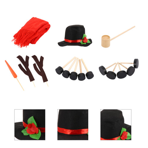 1 Conjunto/16 Peças Kit Decoração Com Chapéu E Lenço 2