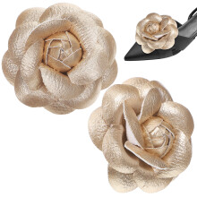 2Pcs Rose Flower Shoe Clips For Women Elegant High Heel Buckle Decor