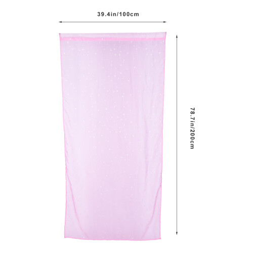Sheer Curtains With Grommets Silver Star Foil 100x200cm 2