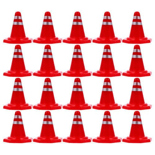 50Pcs Traffic Roadblocks Simulation Sand Table Diy Road Cone Signs