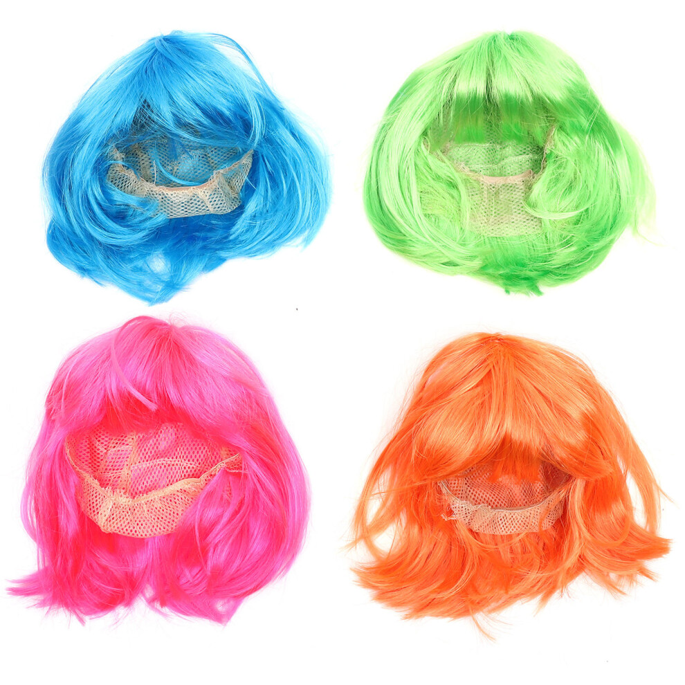Totority Unisex 4Pcs Fake Hair Wigs For Cosplay And Party