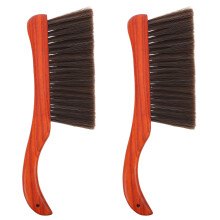 2Pcs Wooden Handle Fireplace Hand Broom for Ash and Soot Deep Cleaning
