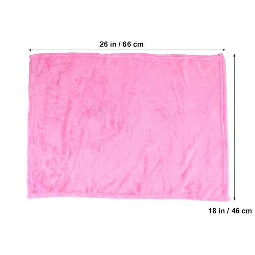 Pink Fleece Pet Blanket Flannel Soft Solid Color Warm Bedding 1