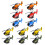 12Pcs Children Airplanes Pull Back Power Helicopter Toys 9