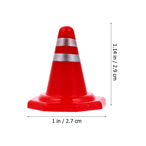 50Pcs Traffic Roadblocks Simulation Sand Table Diy Road Cone Signs 2