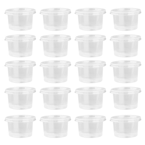 100 Pièces 140 Ml Récipients Avec Couvercles Pour Aliments