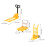 Miniature Hand Trolley Set With Forklift And Platform Cart 3