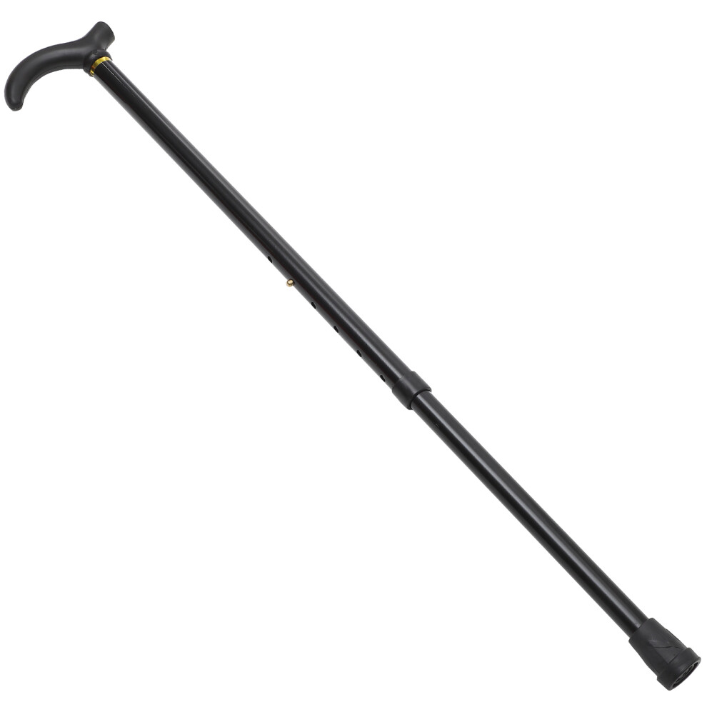 Solustre Black Aluminum Alloy 2 Section Adjustable Anti Skid Walking Cane For Elderly