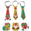 3 Pièces Cravates Imprimées Fêtes Accessoires Costumes 3