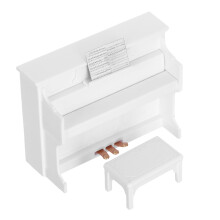 Mini Upright Piano Set With Stool For Scene Decor