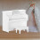 Mini Upright Piano Set With Stool For Scene Decor 6