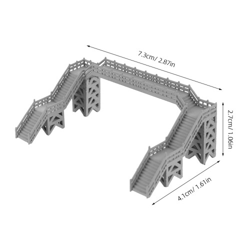 Railway Scenery Overhead Plastic Footbridge Model For Sand Table Decor 2