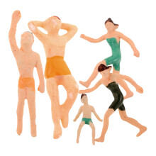 5Pcs Beach Swimsuits People Figures For Model Trains Mini Landscapes
