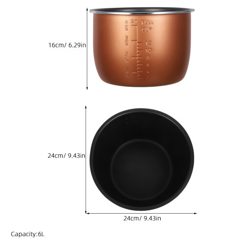 Rice Cooker Inner Pot: 6L Aluminum Alloy Replacement 1