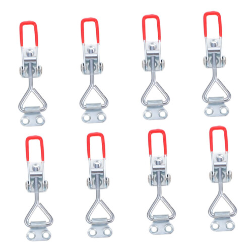 8 Pcs Heavy Duty Adjustable Iron Latch Clamps For Toolbox Quick Release Toggle Pull Latches Zinc Plated