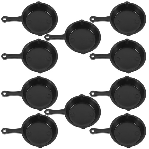 10Pcs Mini Frying Pans Simulation Cooking Pan Models Kitchen Gadgets