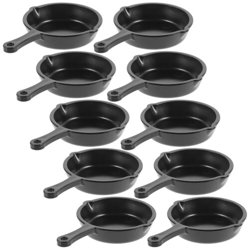 10Pcs Mini Frying Pans Simulation Cooking Pan Models Kitchen Gadgets 2
