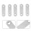 20Pcs 37Mm Stainless Steel Straight Metal Bracket Silver 10
