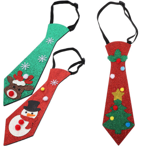 3 Kerststropdassen Gedrukte Dasjes Kerstaccessoires 1