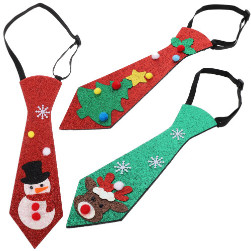 3 Kerststropdassen Gedrukte Dasjes Kerstaccessoires 2